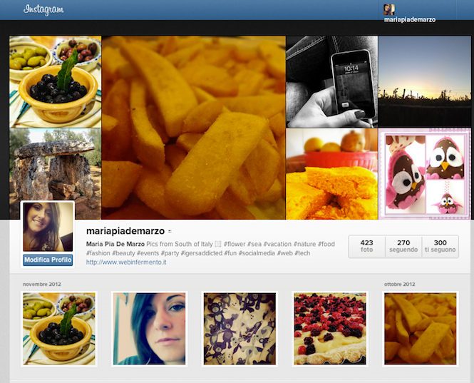 profilo personali instagram