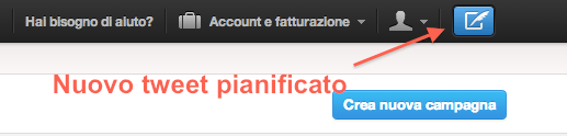 nuovo tweet pianificato