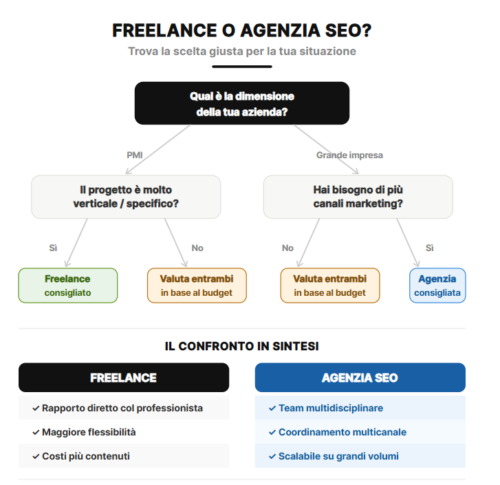 consulente SEO VS agenzia SEO